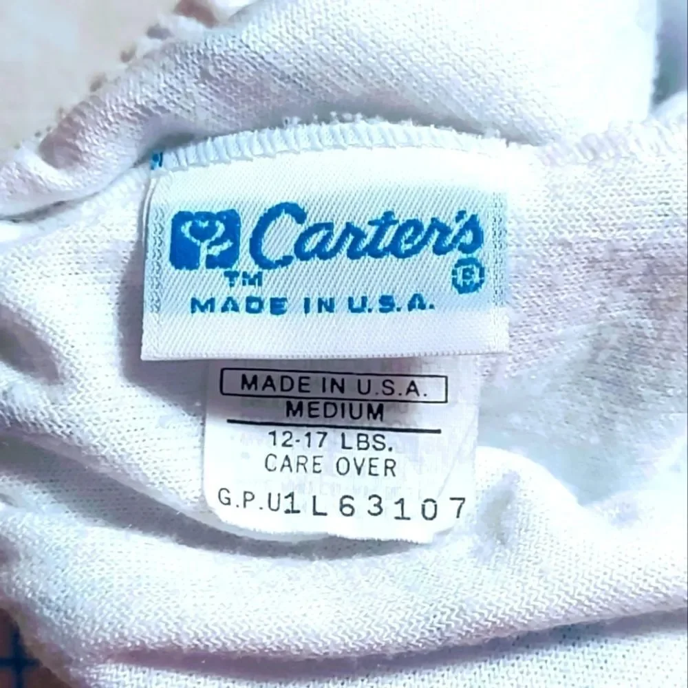 CARTER'S BABY PAJAMA BOTTOMS WITH COVERED FEET 12-17 LBS